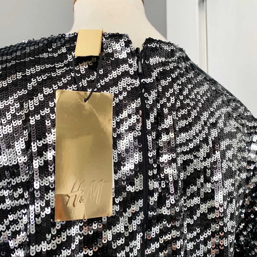 H&M black and silver sequin dress - Picture 5 of 6